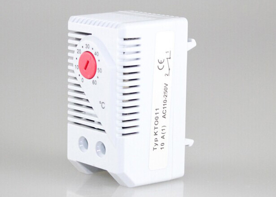 Din Rail Small Room Thermostat , Mechanical Thermostat Normal Closed KTO 011