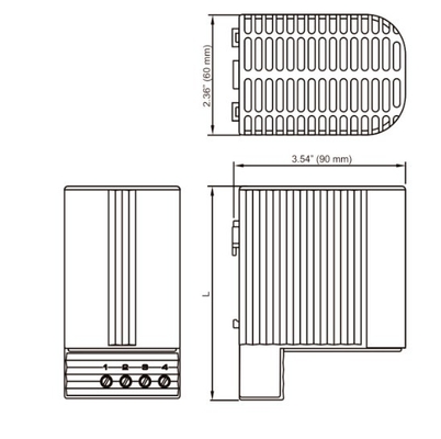CS060150W Industrial Electric Heaters Touch Safe , Hazardous Area Heater IP20