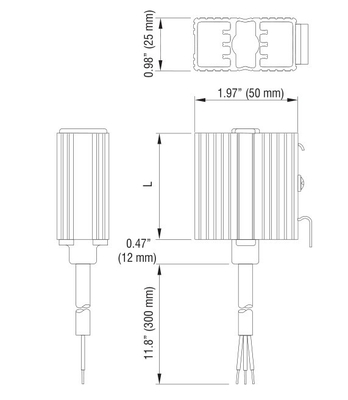 DC 10W / 20W Aluminium Industrial Electrical Heaters Din Rail Temperature Limiting