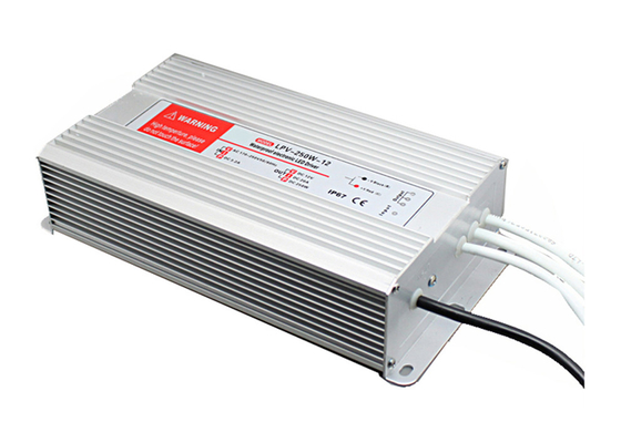 Aluminum 250W Switching Waterproof Power Supply Low Operation Temperature