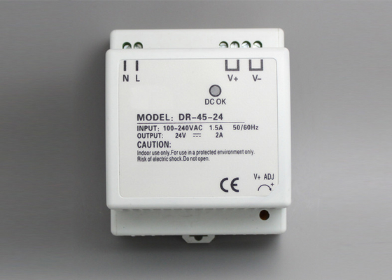47 - 63Hz DIN Rail Switching Power Supply DR - 45W Load Stability