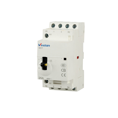 Manual Electrical Supply 25A 2NO NC Household AC Contactors 4 Pole  Contactor