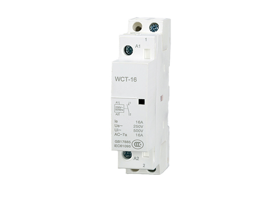 Iec 60529 WCT 16A 1 Phase Single Pole Circuit Contactor NO Household Magnetic Ac Contactor