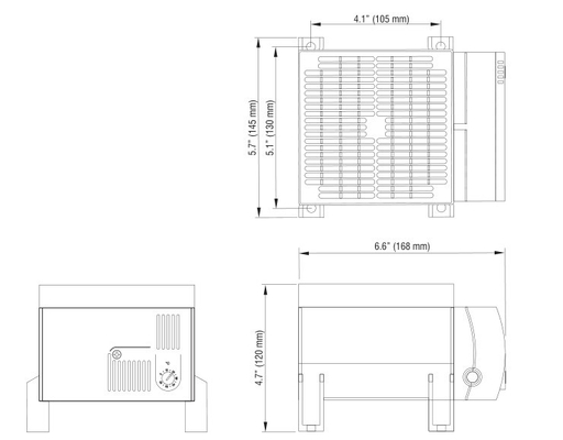 1200W Plastic 13A Inustrial Electric PTC Resistor Heaters High Heating Performance CE 50/60HZ